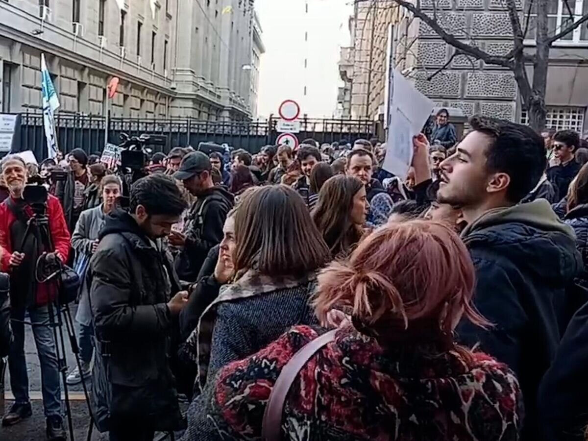    Акция протеста в Белграде© РИА Новости