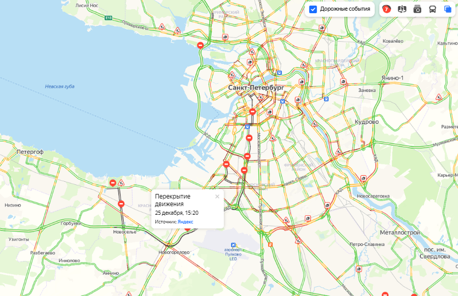 Аномальные пробки в санкт петербурге