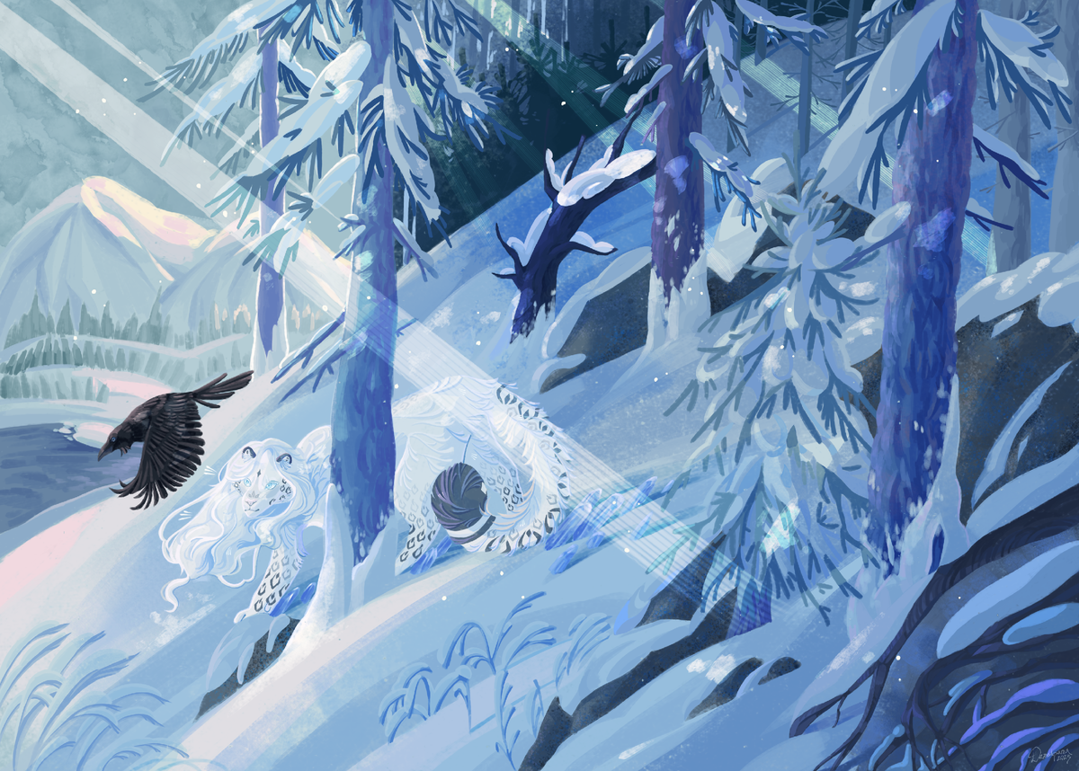 Основная часть Люминена. Все заснеженно. 