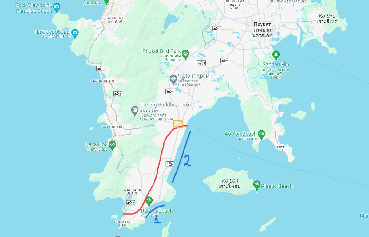 Пхукет на карте тайланда на русском. Най Харн Пхукет на карте. Раваи Пхукет на карте. Районы Пхукета.