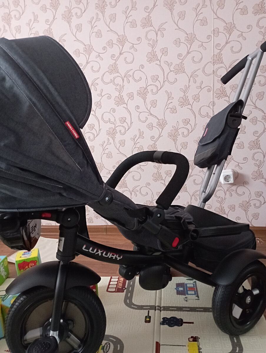 Вот так велосипед превратился в прогулочную лежачую коляску.