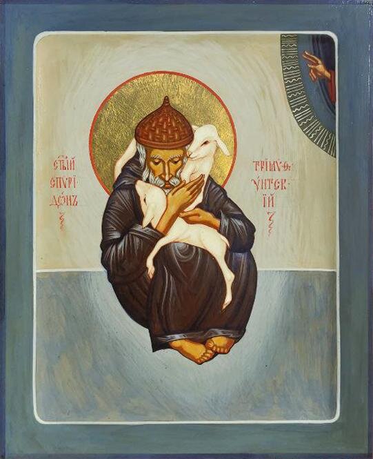 Икона написанная Еленой Стажук - основателем и руководителем «Русской Иконописной Школы». Такую икону пишут ученики Школы.