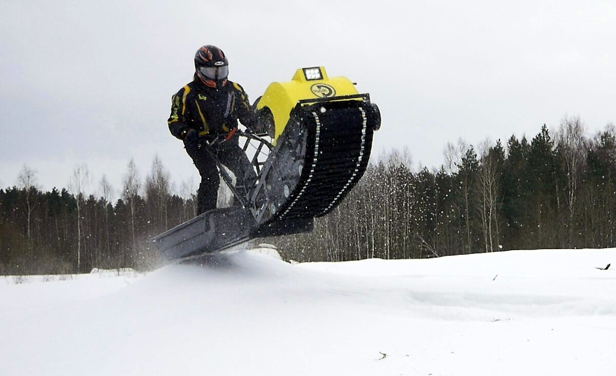 Мотобуксировщик СИГМА-2К с лыжным модулем на ВАРИАТОРЕ TAV2-40!