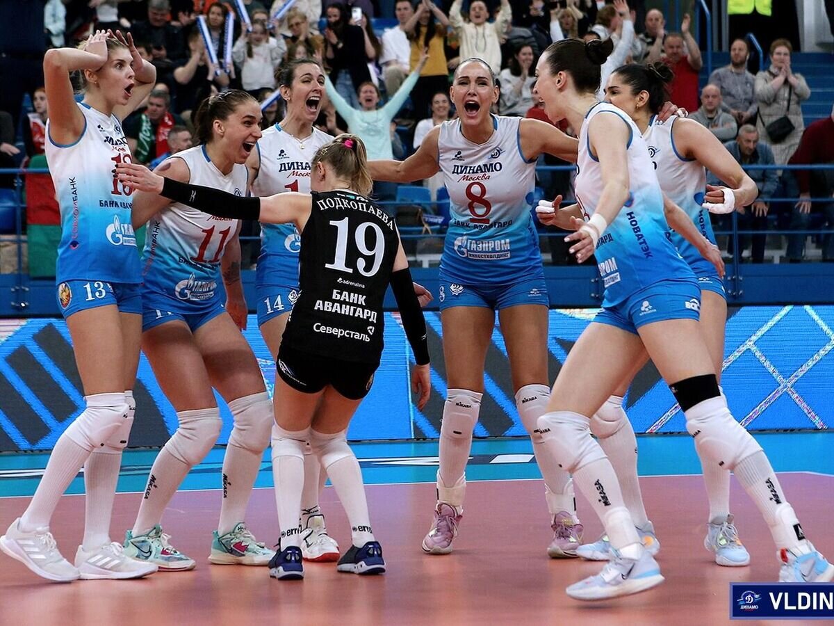    Волейболистки московского "Динамо" в матче Суперлиги© пресс-служба ЖВК "Динамо" Москва