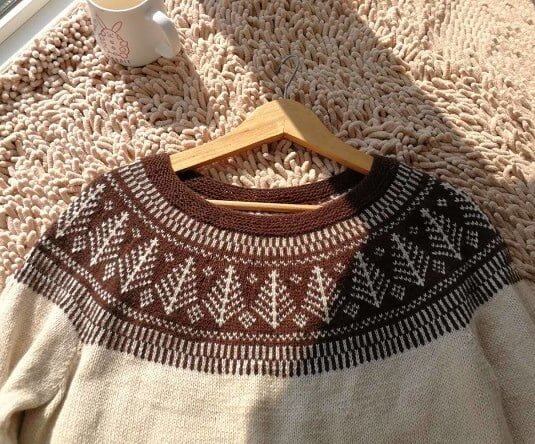 Круглая кокетка с ёлочками