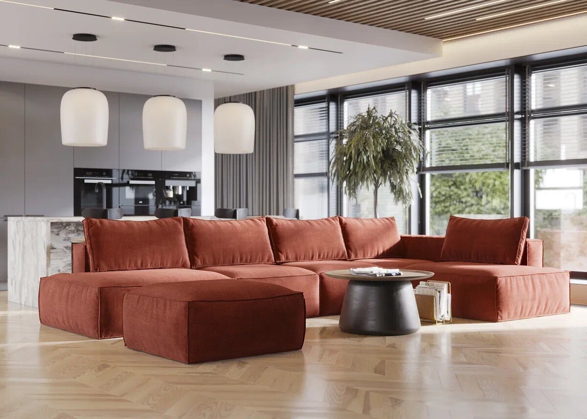 Диван UOMO, охра (арт. 006)