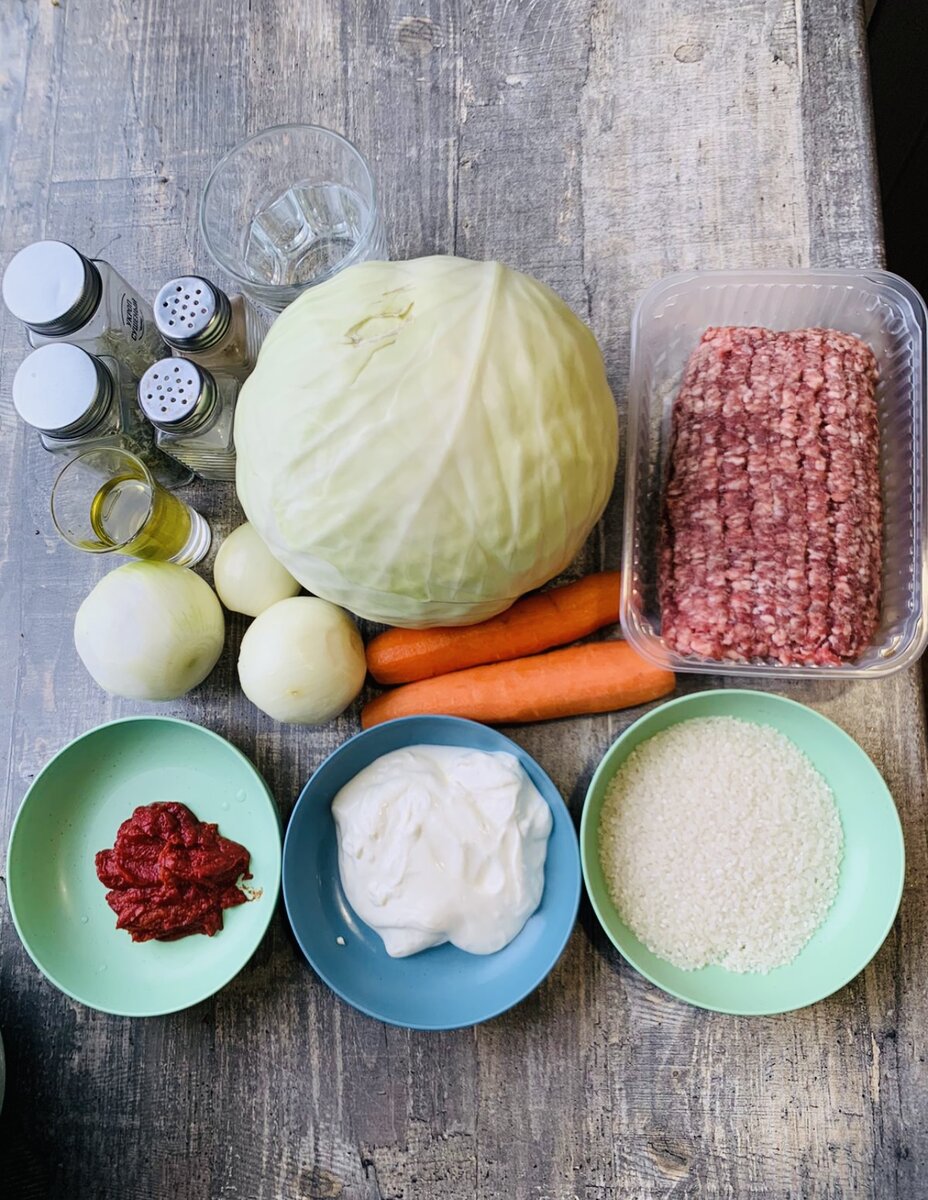 Ингредиенты для мини голубцов 