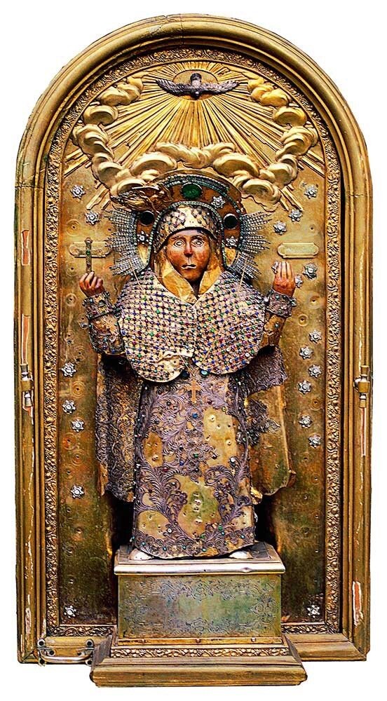 Икона Параскевы Пятницы из села Ильеши. Дерево. Свято-Троицкий собор Александро-Невской лавры, Санкт-Петербург