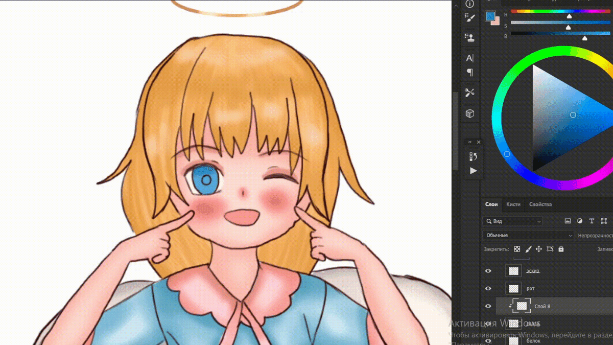 Когда рисуете в стиле аниме, нужно уделить особое внимание к глазам