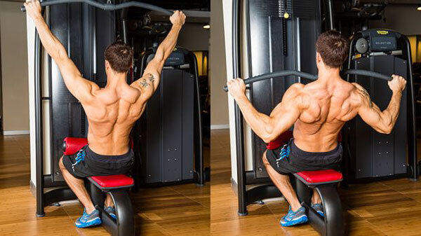 Front lat Machine Pulldowns