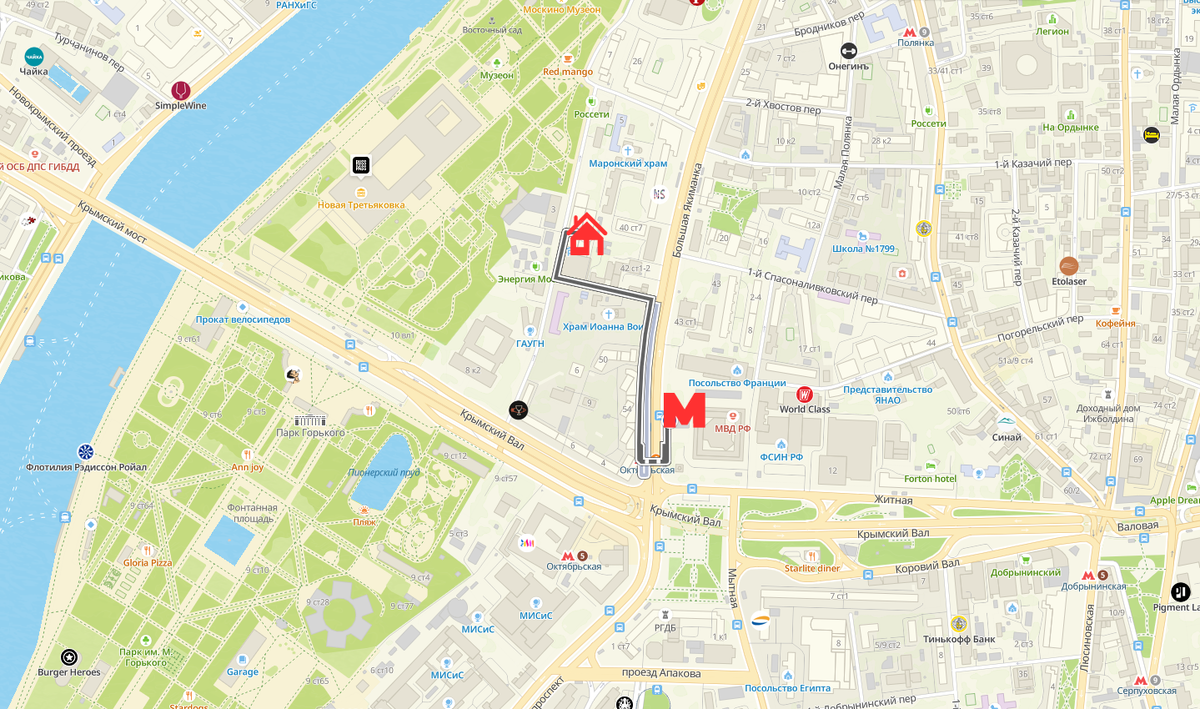 Ближайшая станция метро на карте рядом с ЖК «Имперский Дом»