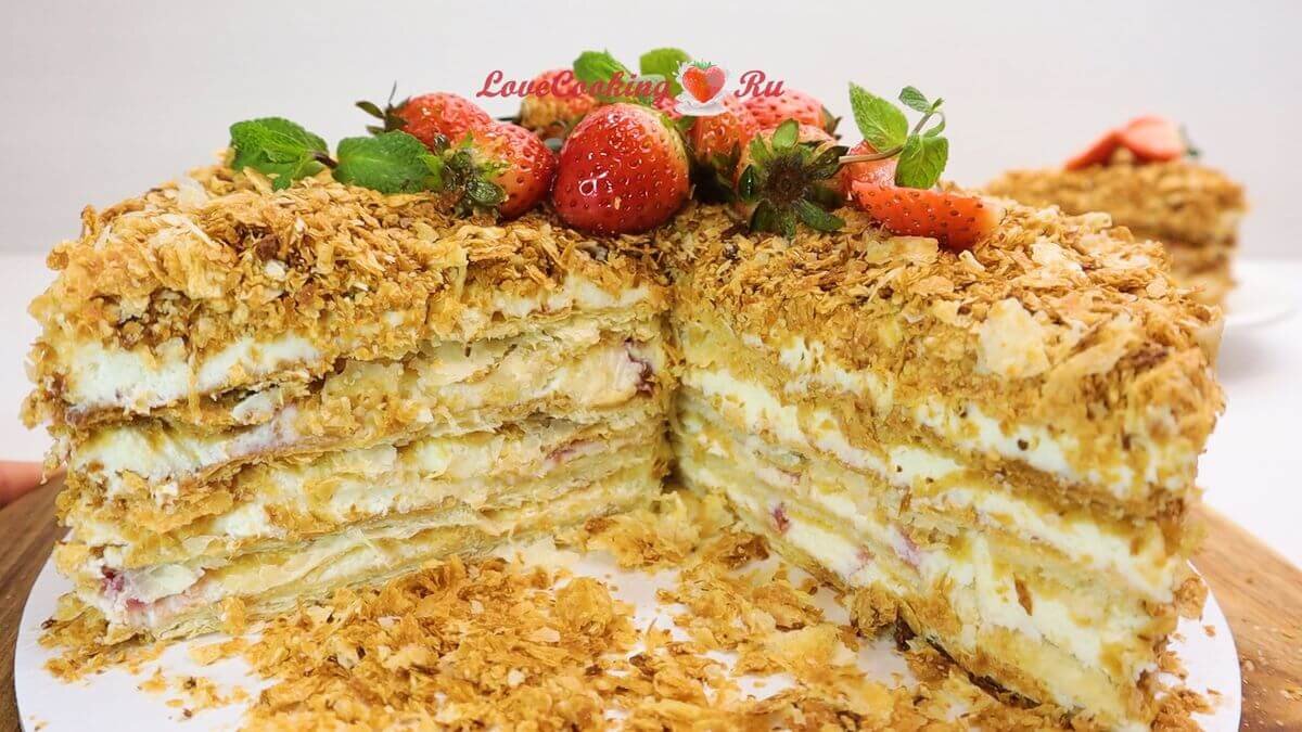 Торт «Наполеон» со сметанным кремом - рецепт автора 🇷🇺 Ольга Бородина