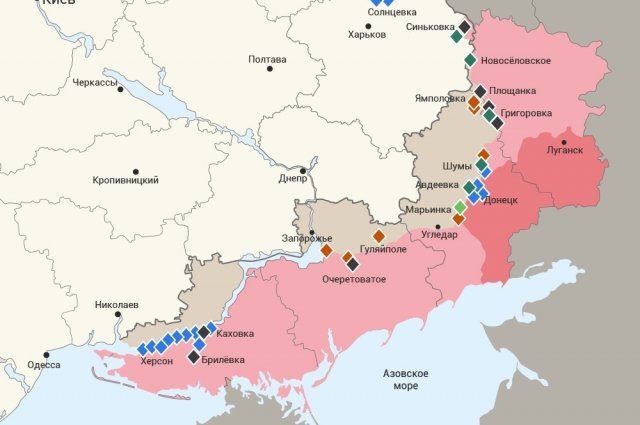    Боевые действия на Украине на 26 декабря 2023 года. Марьинка наша. Карта