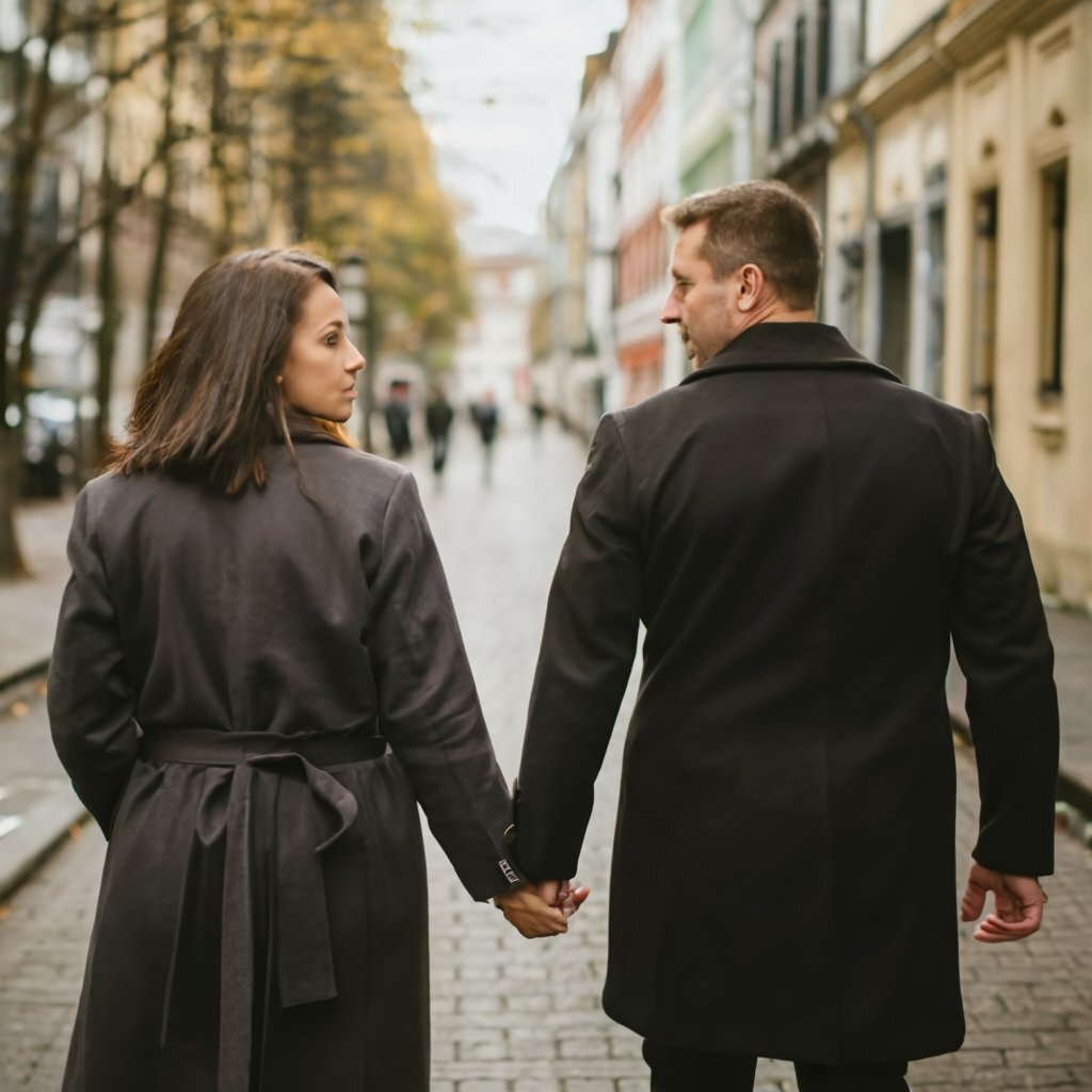 Мужчина и женщина на улице