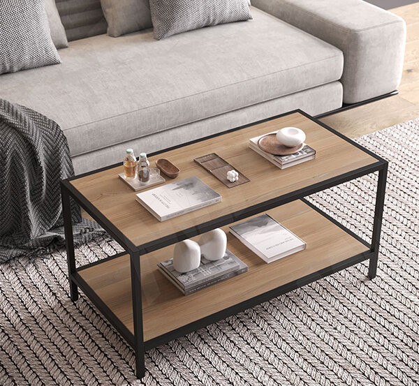 Журнальный столик на металлокаркасе