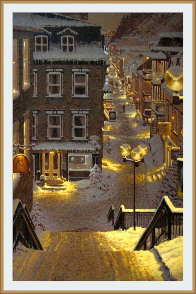 Картина художника Ришара Савуа  / Richard Savoie под названием " По скользким ступенькам вниз"