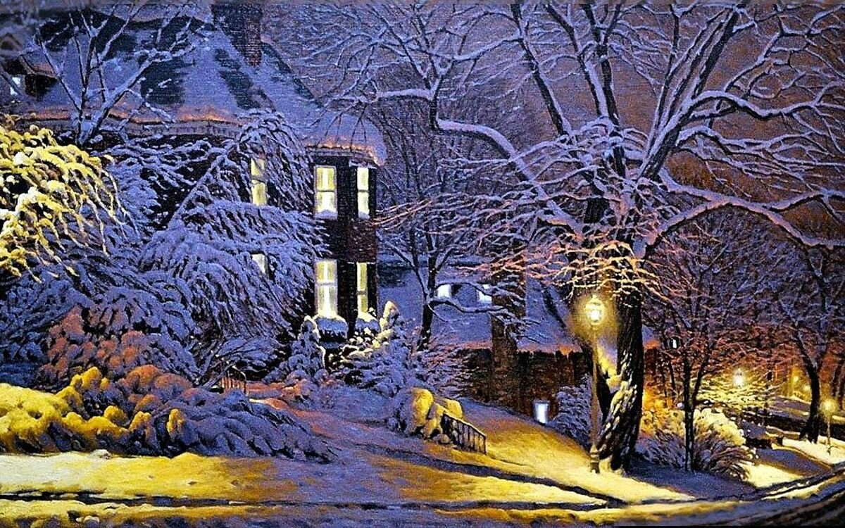 Картина художника  Ришара Савуа / Richard Savoie под названием " Снег и Свет "