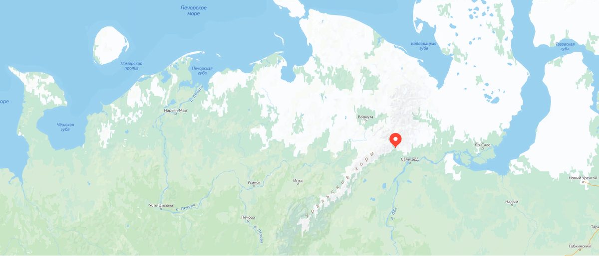 посёлок Харп расположен между Воркутой и Салехардом