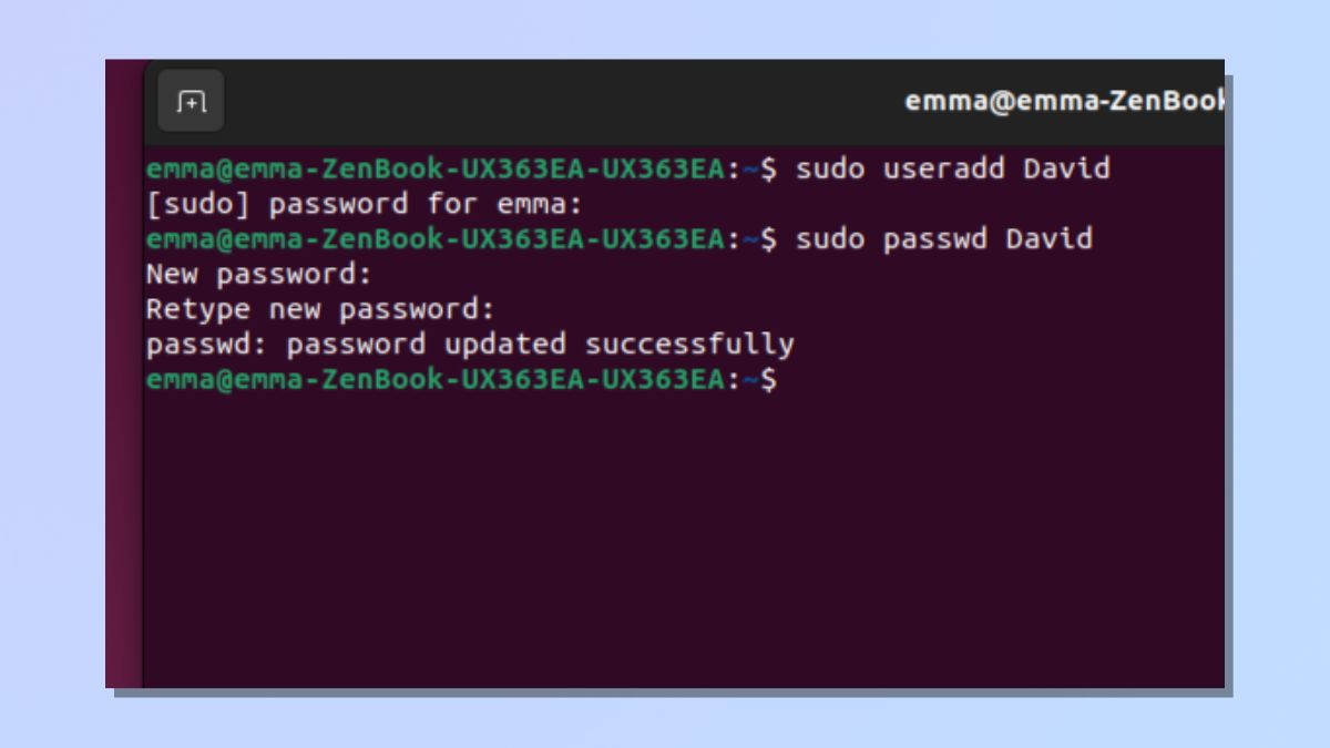 Linux set password