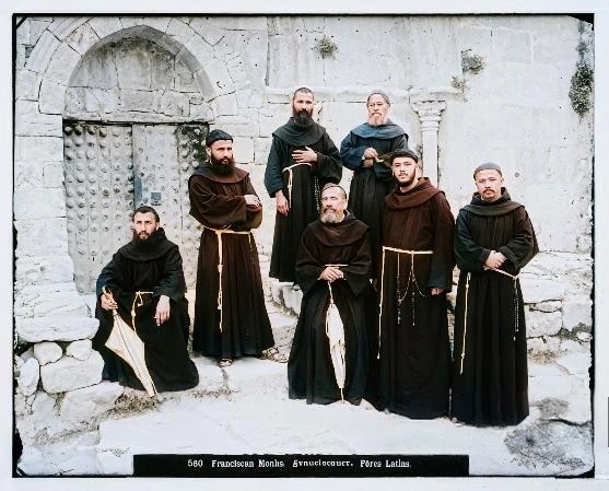 Монахи францисканцы. Фотография начала 20 века