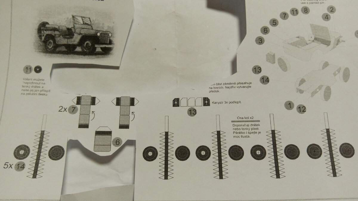 Собираем колеса. Модель из бумаги Jeep Willys 1 к 100 | Модели из бумаги  Реликтовый Алхимик | Дзен
