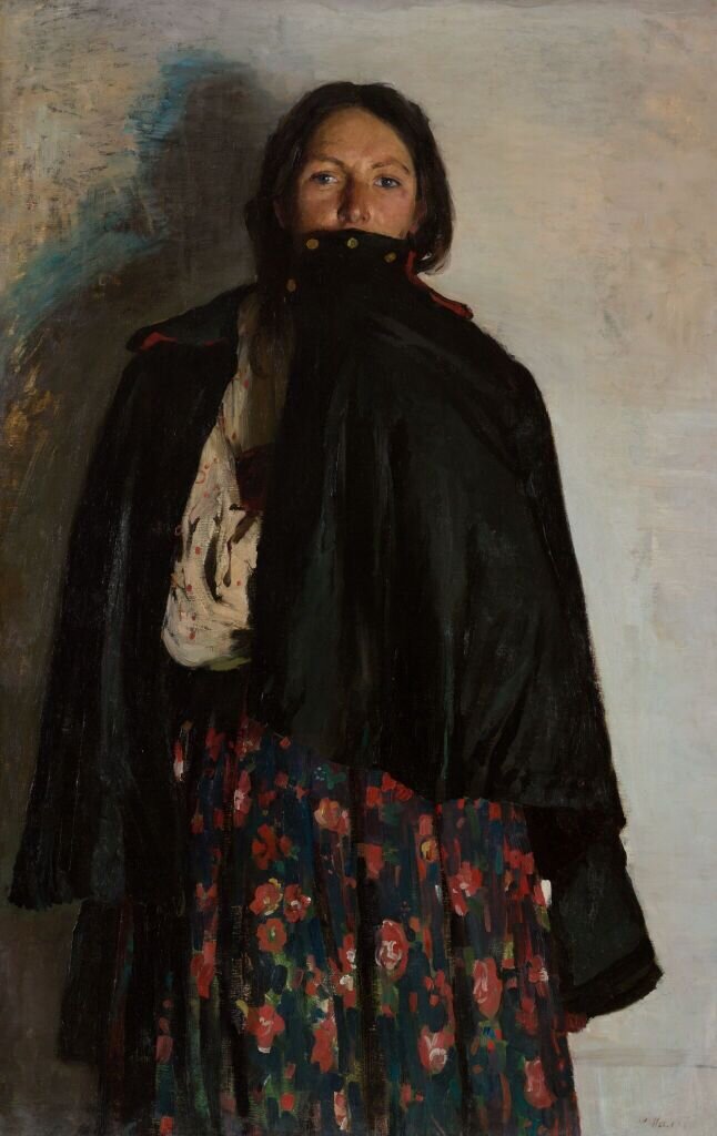 Ф. А. Малявин. Крестьянка, закрывающая свиткой рот. 1895. Государственная Третьяковская галерея. Источник: https://my.tretyakov.ru/app/masterpiece/47726