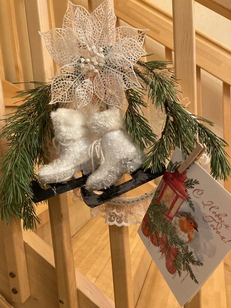 Фото автора. Нарядила лестницу