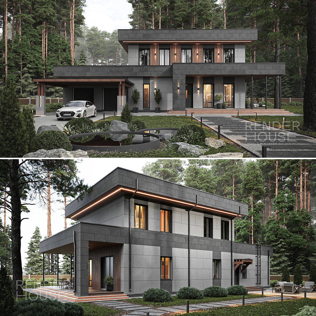 Проект ПАПУШЕВО ПАРК, Render House