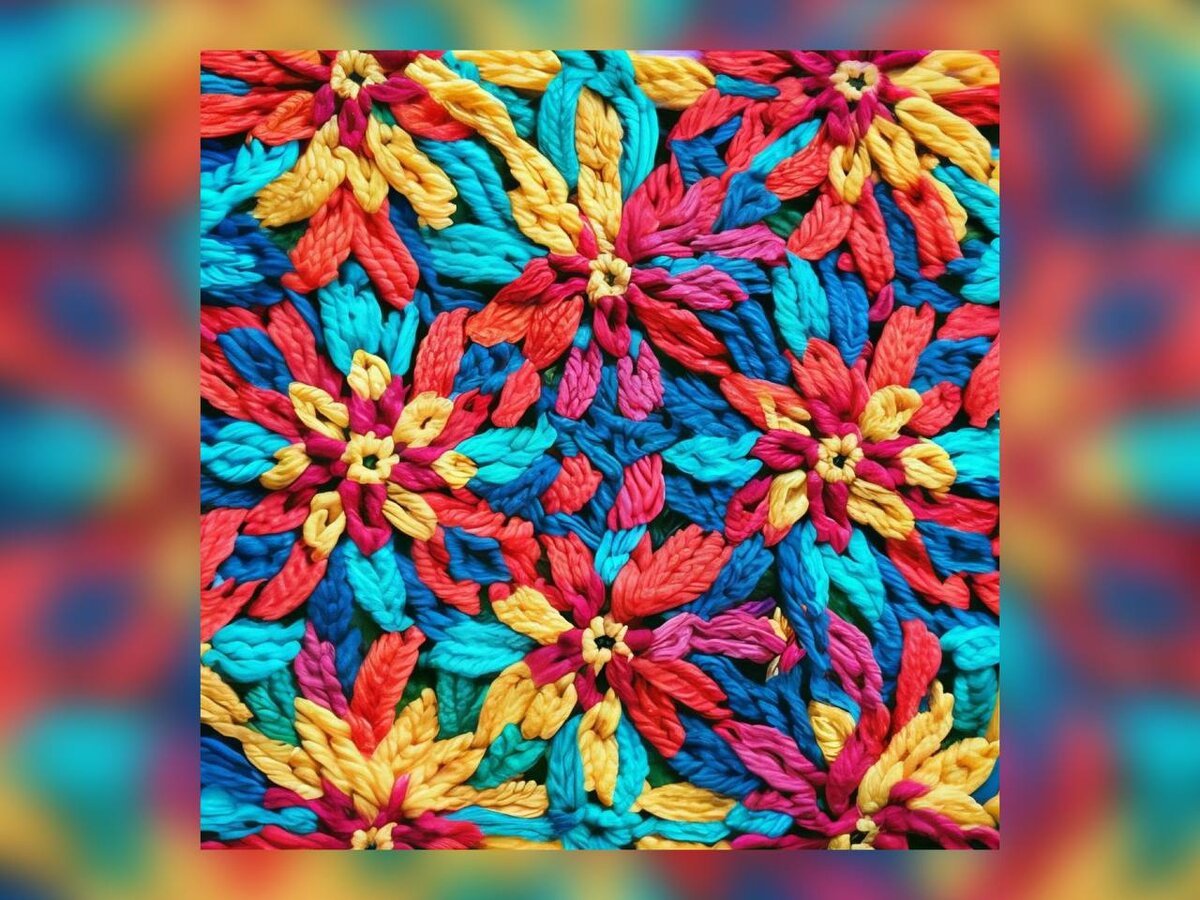 Орнамент для пледа. Нейросеть