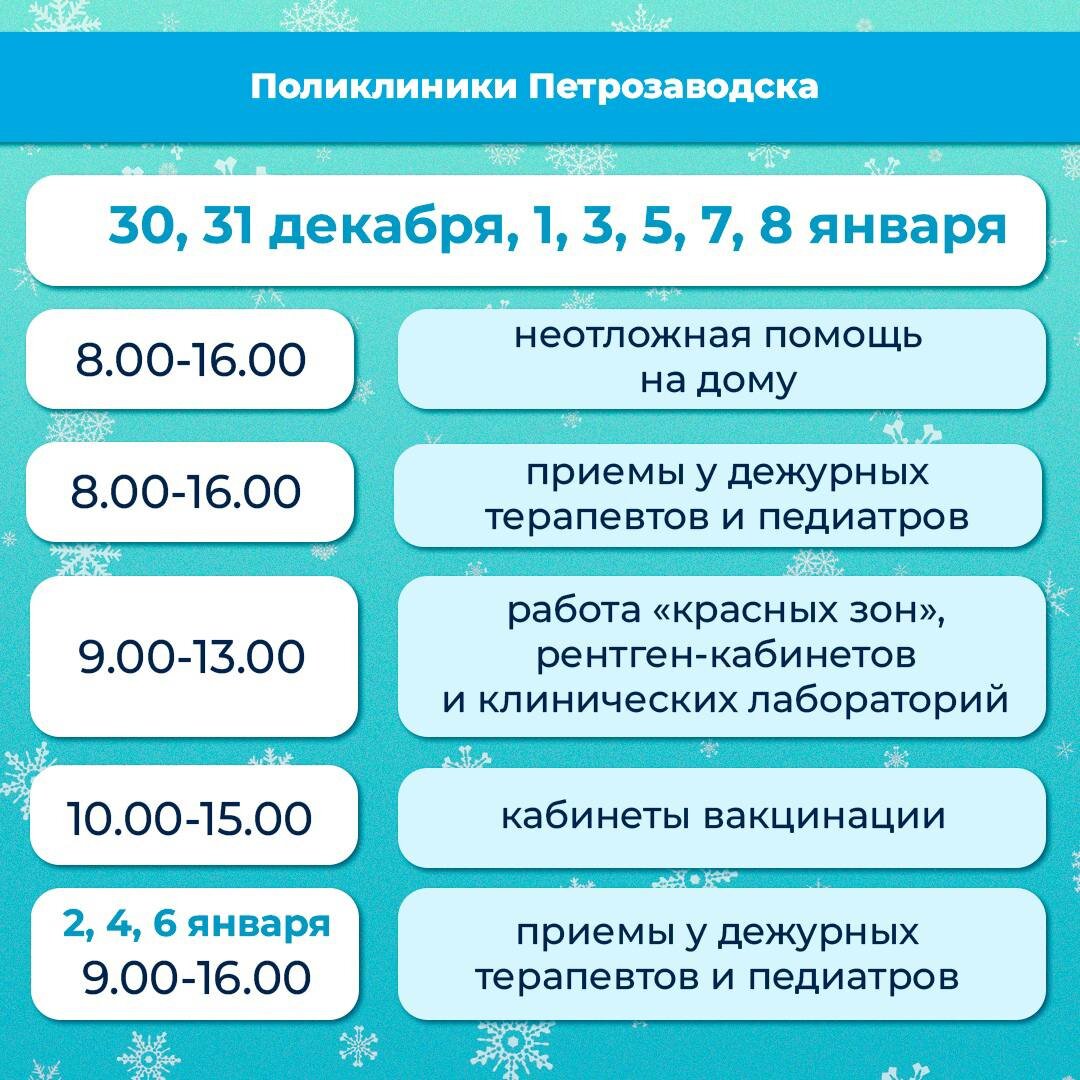    Стало известно, как будут работать медицинские организации Карелии в праздники pxhere.com