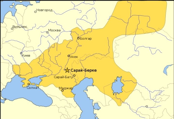 Золотая Орда в 1389 году, из интернета.