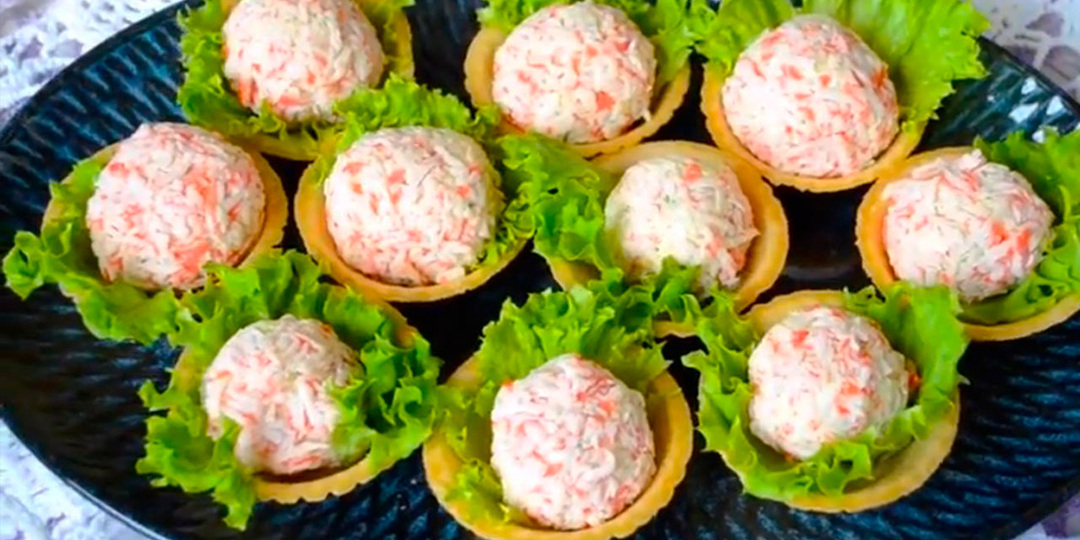Сырные шарики с крабовыми палочками - Оригинальная и нарядная закуска на праздничный стол