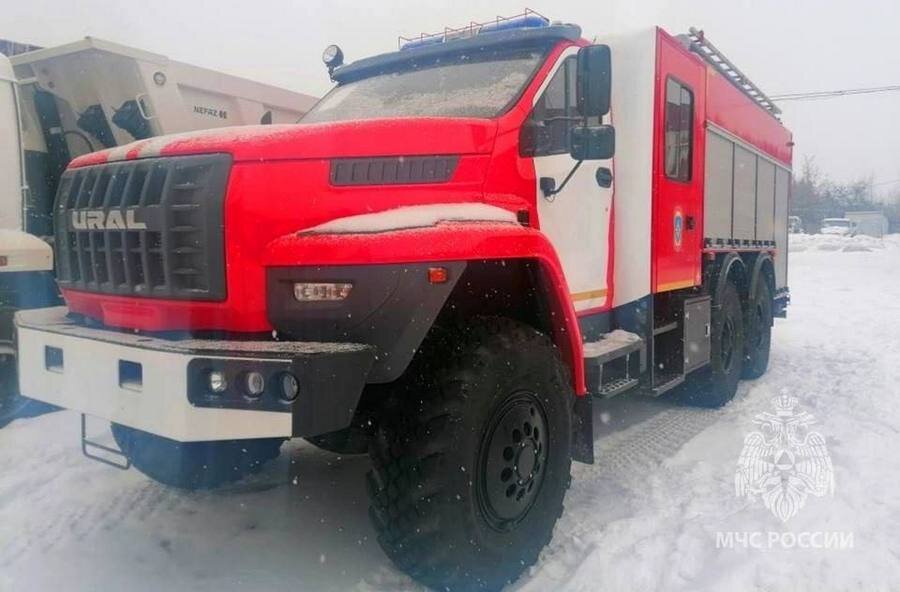 Колонна пожарных машин