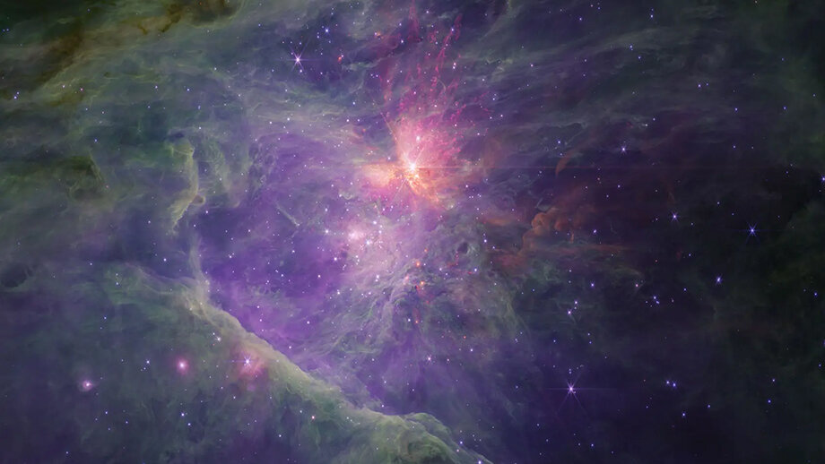 Туманность Ориона и скопление Трапеция. Фото: NASA, ESA, CSA/Science leads and image processing: M. McCaughrean, S. Pearson, CC BY-SA 3.0 IGO