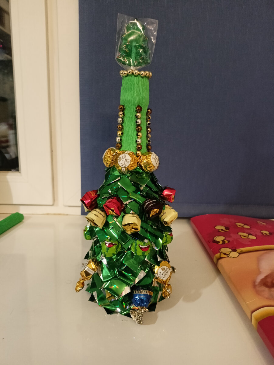 ёлочка из бутылки шампанского