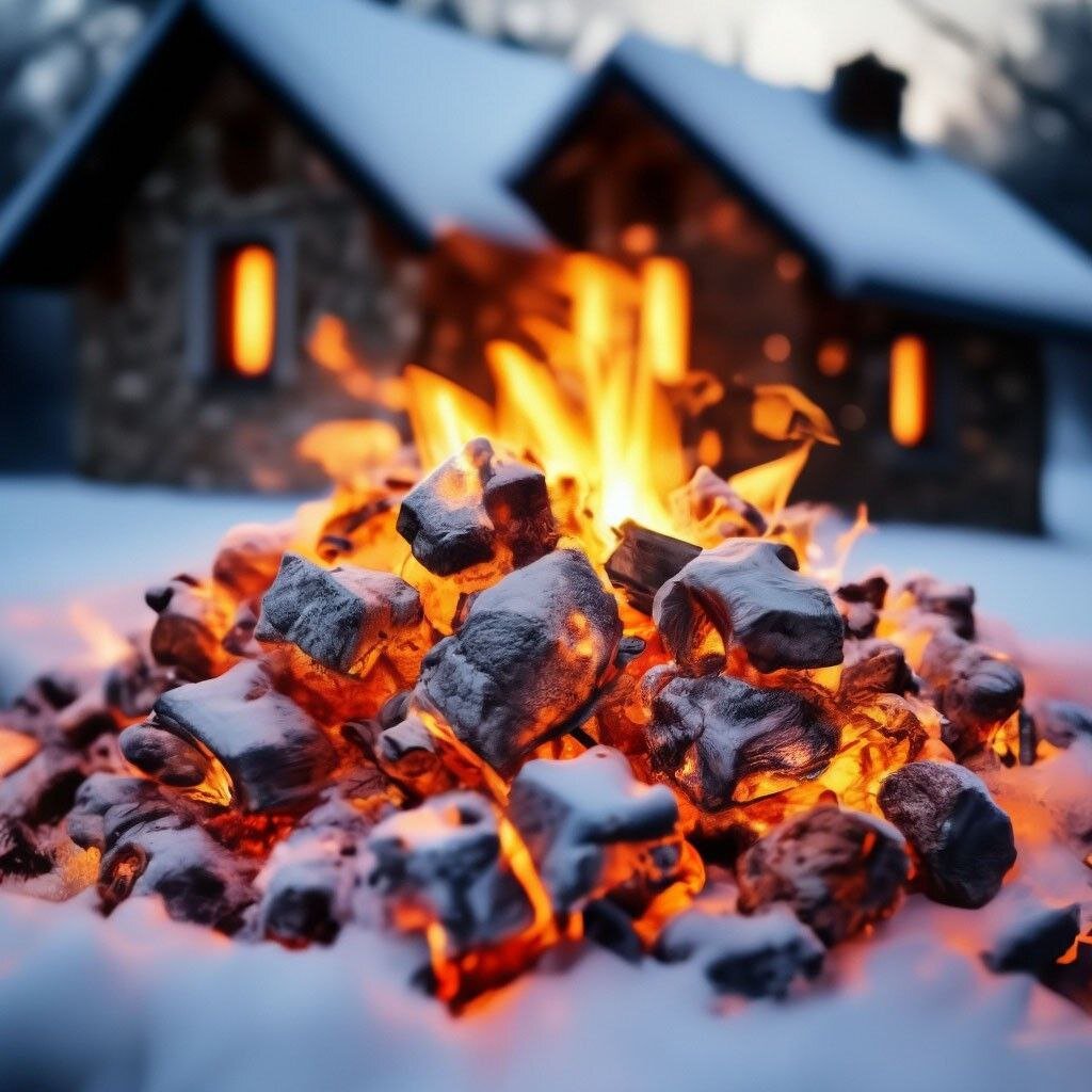 Горящие угли на снегу - это символическая помощь солнцу поскорее войти в свои права.