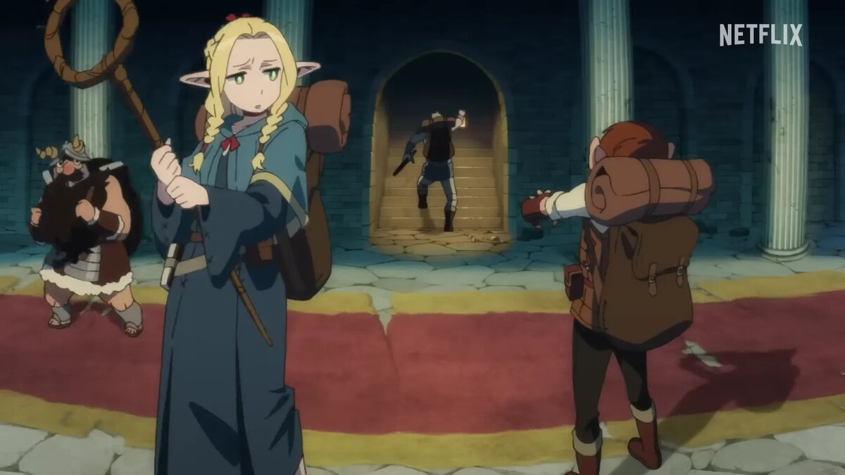 Кадр из трейлера аниме «Подземелье вкусностей»   📷