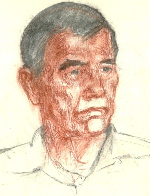 Портрет. Сангина, уголь 