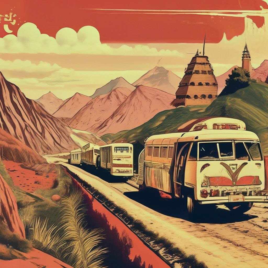 Так отечественный ИИ видит «Новый шёлковый путь». Судя по строениям, как будто он что-то знает.