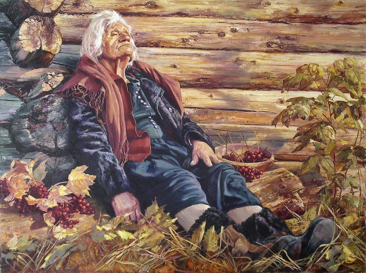 Картина художника Ирика Мусина / Artist Irik Musin под названием "Бабье лето " 2010г.х.м.70х100