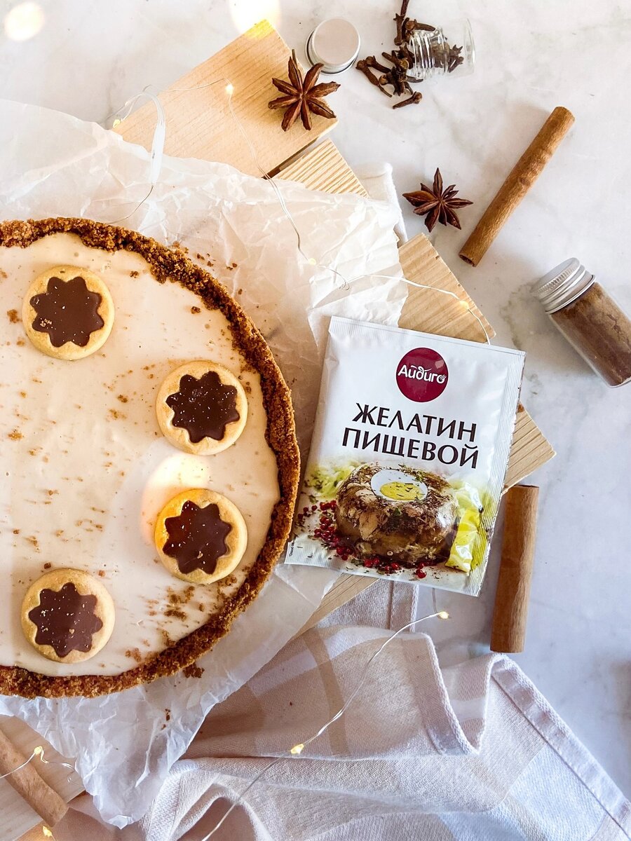 Чизкейк с имбирными пряниками