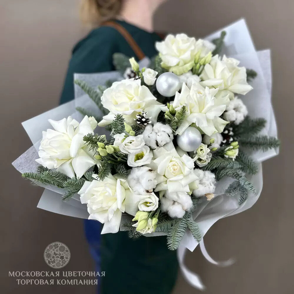 Зимние букеты с елью (нобилисом)