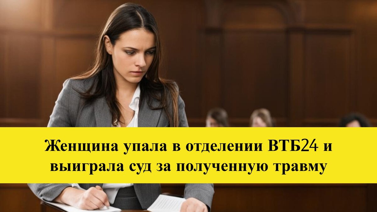 Женщина упала в ВТБ24 и выиграла суд за полученную травму | Татьяна  Торгашинова | Дзен