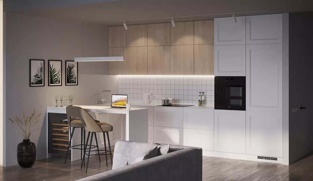 Дизайн кухни в стиле лофт в квартире. 40 фото интерьеров