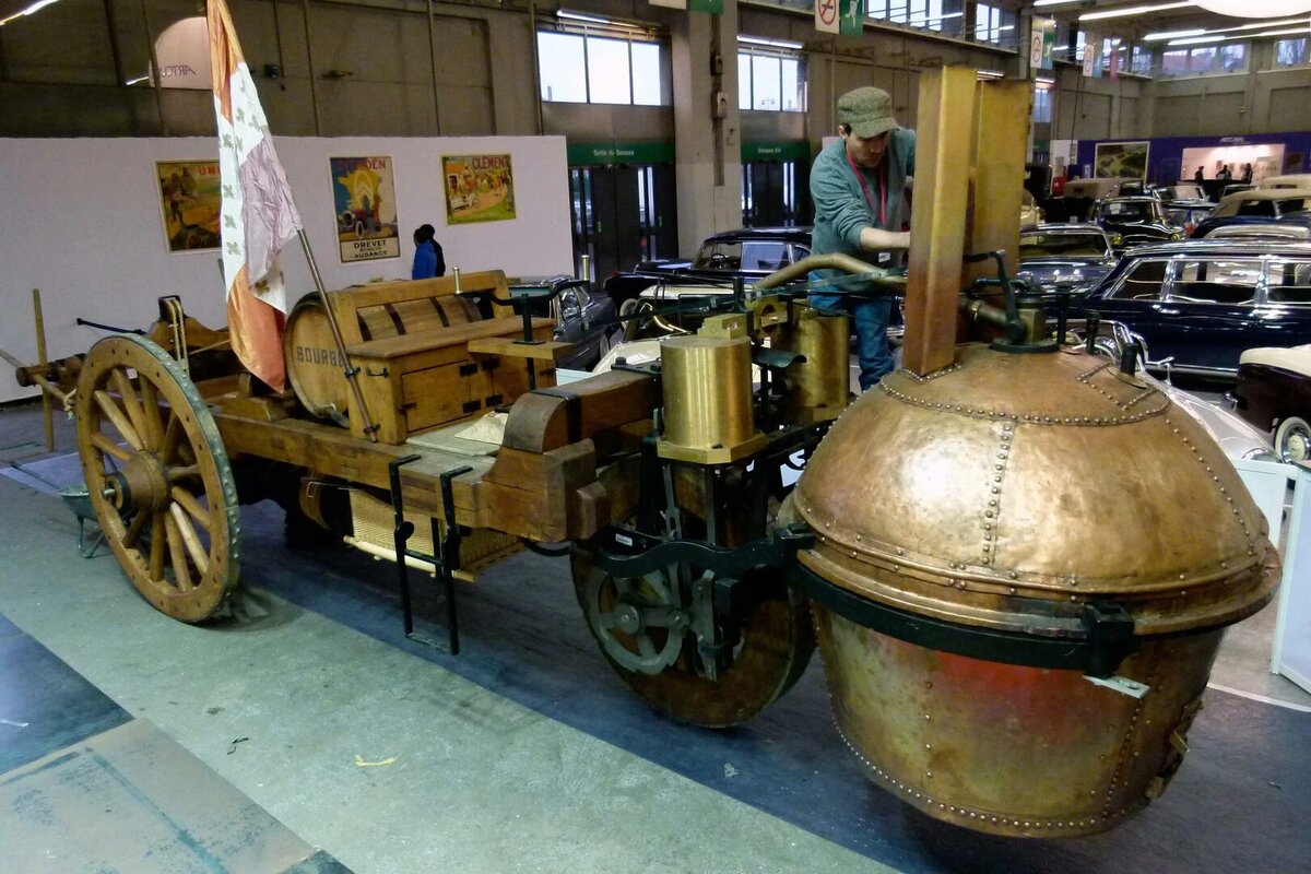 Паровая телега Кюньо 1769. Первый автомобиль 19 век Кюньо.