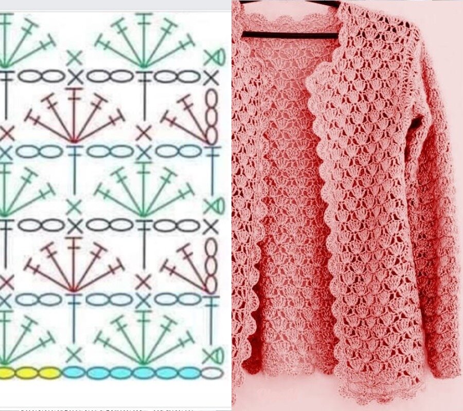 Основной узор к кардигану. Творчество без границ. OlgaM