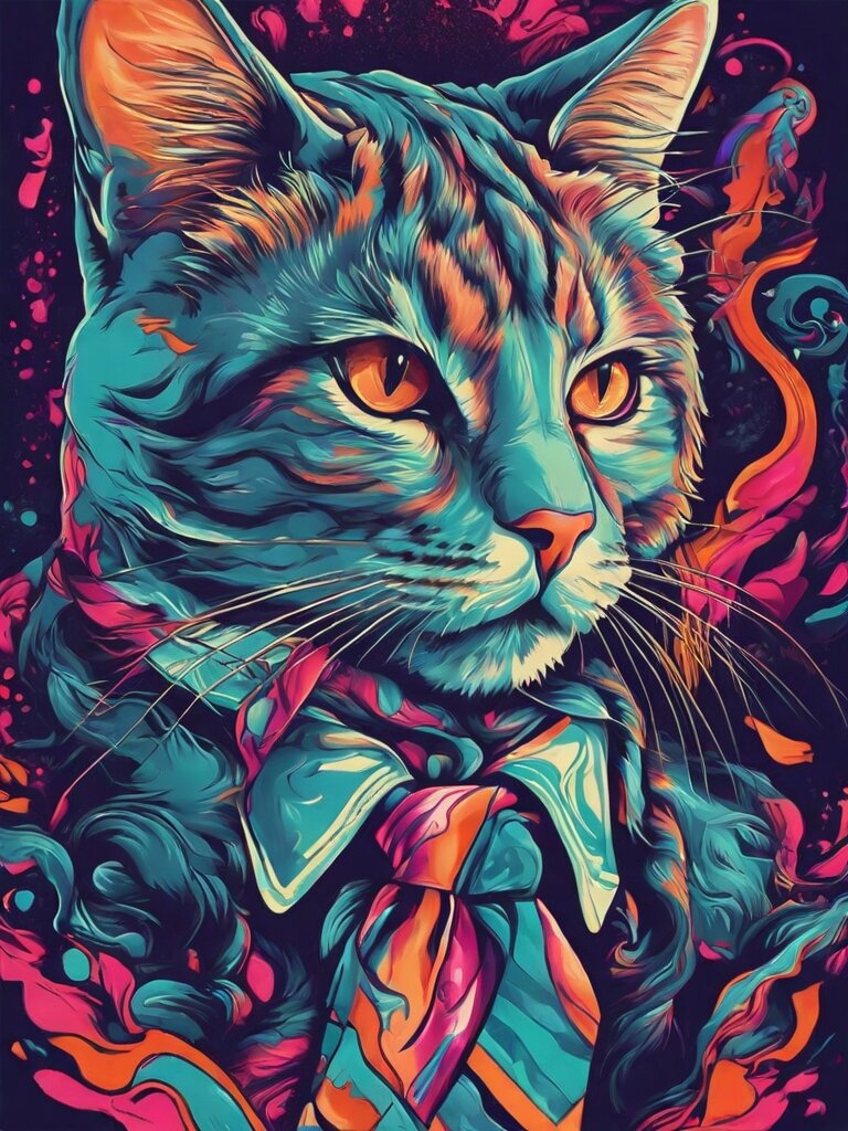 Кот в галстуке. Карточка для имаджинариума