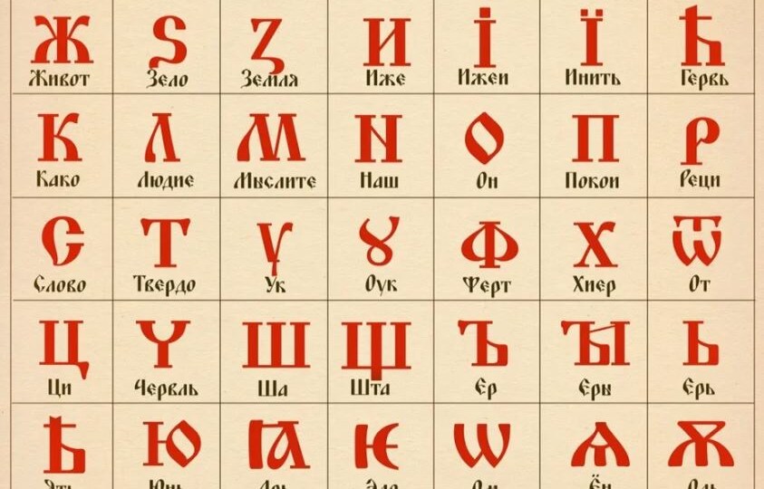 Что если представить старославянскую азбуку в виде матрицы?