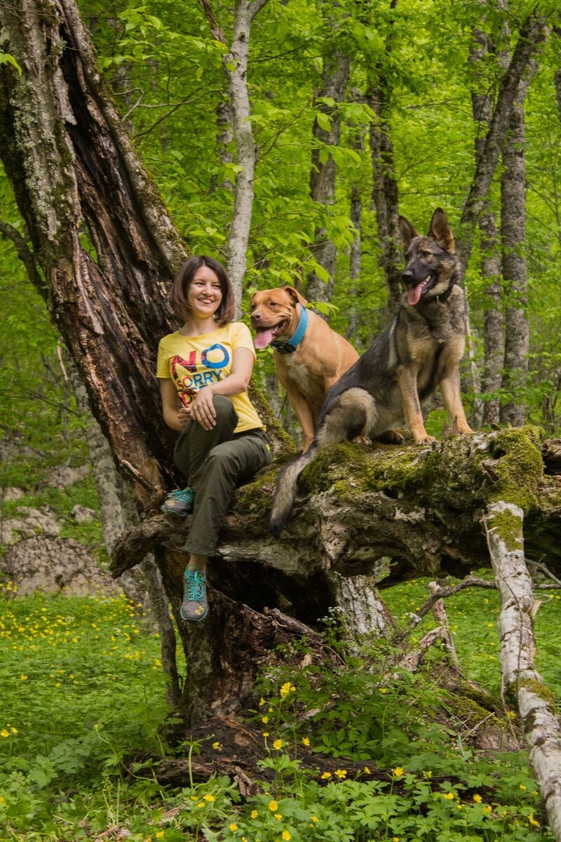 Я, Бони и Юна. Фото из моего архива. 2016 год