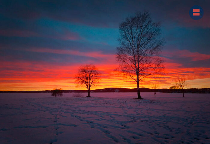 Если утренняя заря красная, будет сильный мороз. Но зато можно загадать желание!